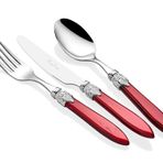 Rivadossi Sandro Laura Chrome Bordo 75 Parça Çatal Bıçak Seti