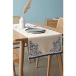 Rivaİstanbul Elysian Blue Keten Runner 45x140 Cm Çok Renkli