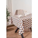 rivaistanbul Geometrik Soyut Masa Örtüsü, Sofra Bezi, Piknik Örtüsü Siyah-Taba 140 x 200 riva00112-R0028