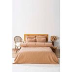 Rivaİstanbul Noris Camel Nakışlı Çift Kişilik Nevresimli Pike Takımı - 7 Parça Çeyiz Seti Bej