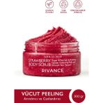 Rivance Çilekli Vücut Peelingi Şeker ve Deniz Tuzlu Arındırıcı ve Canlandırıcı Body Scrub 300 gr - cilek peeling