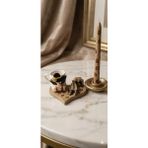 Rivelcandle Kalp Tabaklı Leopar Desenli Türk Kahvesi Fincan Seti ve Mum (1 Kişilik) - Renkli - 90 ml