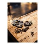 RivelCandle Leopar fincan ve Güllü Kokumluklu Türk kahvesi seti Porselen Fincan, 90 ml, Kahverengi, Hediyelik, Dekoratif, Leopar Desen, Türk Kahvesi Sunum Seti