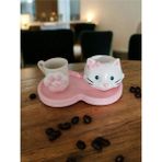 Rivelcandle Pati Keyfi Hediye Seti Kahve Fincanı ve Miyawliyan Oyuncak Kedi Mumlu Set - Çok Renkli