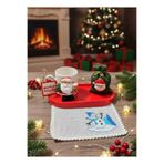 RivelCandle Porselen Fincan, 90 ml, Çok Renkli, Hediyelik, Dekoratif, Noel Baba Temalı, Türk Kahvesi Sunumu, Yılbaşı