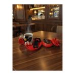 RivelCandle Porselen Fincan, 90 ml, Kırmızı, Hediyelik, Dekoratif, Kadın Figürlü, Türk Kahvesi Sunumu