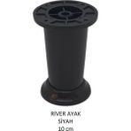 River Ayak, Plastik Mobilya Ayağı, 10 Cm, Vidalar Dahil, Siyah - 10 cm