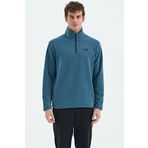 River Orman Yeşili Dik Yaka Erkek Polar Sweatshirt - 88310