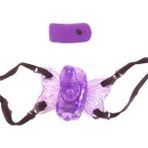 River World Belden Bağlamalı 10 Titreşimi Olan Anal Vajinal Vibratör Dildo Strapon - Mor