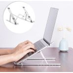 River World Buffer Ayarlanabilir Dizüstü Destek Tabanı Tamamen Katlanabilir Taşınabilir Laptop Yükseltici - Beyaz - Y: 28 cm D: 7 cm G: 3 cm