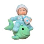 River World Hediyelik Sevimli Mavi Bebek Biblo Polyester Süs Eşyası