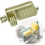 River World Musluğa Takılan Sünger Havlu Askılı Sabun Hazneli Mutfak Banyo Lavabo Düzenleyici Organizer