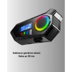 Rivera Tech Rvrhb 500MAH Bataryalı Bluetooth 5.4 Interkom LED Ekranlı Fm Destekli - Kırmızı