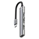 Rivera Tech Rvrhb Ally 4in1 Type-C+3.5mm+Usb Girişli Çoğaltıcı Adaptör Çevirici HUB-(5775)