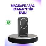 Rivera Tech Rvrhb Mıknatıslı Magsafe Uyumlu Araç Tutucu Kablosuz Şarj Destekli - 001-Renkli