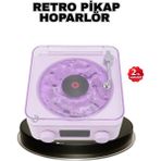 Rivera Tech Rvrhb Projektör Işıklı Retro Hoparlör Bluetooth Aux USB Hafıza Kartlı 360° Sesli Şarjlı - 1