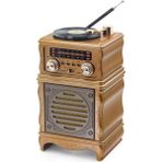 Rivera Tech Rvrstr4 Bluetooth Nostaljik Fm Radyo USB Tf Aux Hoparlör - Kahverengi FX2502B - Renkli
