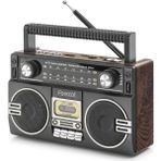 Rivera Tech Rvrstr4 Bluetooth Nostaljik Fm Radyo USB Tf Aux Taşınabilir Hoparlör - Kahverengi FX2509B - Renkli