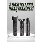 Rivera Tech Rvrtch Dijital Göstergeli 3 Başlıklı Tıraş Makinesi Islak Kuru Lazer Öncesi Günlük - 1