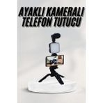 Rivera Tech Rvrthc Telefon Tutucu LED Işıklı Kumandalı Mikrofon Telefon Vlog Video Kayıt - 1