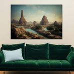 Rivers Of Babylon Kanvas Tablo%100 Pamuk Çam Ahşap Çerçeve (70 * 100)