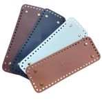 Rivetli Deri Çanta Tabanı Dikdörtgen 23 * 8,4 cm Acı Kahve