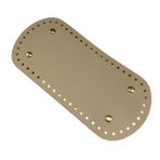 Rivetli Deri Çanta Tabanı Oval 10 * 22 cm Krem