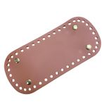 Rivetli Deri Çanta Tabanı Oval 18 * 18 cm Taba