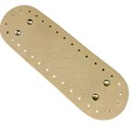 Rivetli Deri Çanta Tabanı Oval 7 * 22 cm Krem
