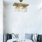 Rivia 2 Li Eskitme Plafonyer Kristalli Taşlı Modern Tasarım Kristal Salon Avize