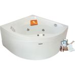 Riviera Oturmalı Oval Jakuzi 110x110, h:55 Rest Hidromasaj Sistemli Küvet (Gövde + Metal ayak + Ön panel)