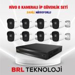 Rivo 8 Kameralı 2 Mp İp Güvenlik Kamera Seti Dahili Mikrofonlu