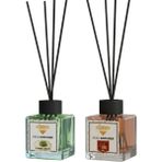 Rivola 2 Adet Premium Oda Kokusu Sandal Ağacı - Amber Reed Diffuser – Uzun Süre Kalıcı Koku – Bambu Çubuklu Ev, Ofis, Banyo Ortam Kokusu - SANDALAĞACI/AMBER