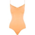 Rivus Ip Askılı Degaje Yaka Bodysuit - Turuncu - M