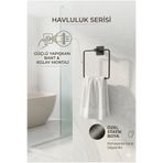 RİYA HOME EV & DEKORASYON Kare Yapışkanlı Siyah Kare Havluluk