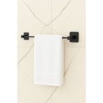 RİYA HOME EV & DEKORASYON Kare Yapışkanlı Siyah Uzun Havluluk