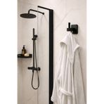 RİYA HOME EV & DEKORASYON Siyah Kare Havluluk Metal Paslanmaz