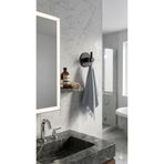 RİYA HOME EV & DEKORASYON Siyah Yuvarlak Havluluk Metal Paslanmaz