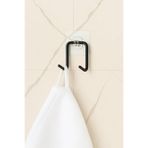 RİYA HOME EV & DEKORASYON Yapışkanlı Çift Kancalı Banyo Mutfak Askısı Metal Askılık Duvar Askı Organizer