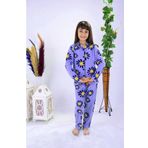 Riysgiyim Çiçek Baskılı Kız Çocuk Pijama Takımı