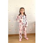 Riysgiyim Mickey Baskılı Kız Çocuk Pijama Takımı