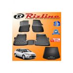 Rizline 2011-2015 Arası Ford Focus 3 Sedan 3D Havuzlu Paspas + 3D Bagaj Havuzu