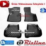 Rizline Audi A3 HB 2003 - 2012 Arası Siyah 3D Havuzlu Paspas