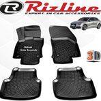 Rizline Audi A3 HB 2013 - 2020 Arası Siyah 4'lü Set 3D Havuzlu Paspas