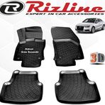 Rizline Audi A3 Sedan 2013 - 2020 Arası Siyah 4'lü Set 3D Havuzlu Paspas