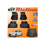 Rizline Audi A4 3D Paspas + 3D Bagaj Havuzu B8 2008-2014 Arası Siyah Set