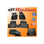 Rizline Dacia Duster 4x2 3D Paspas + 3D Bagaj Havuzu 2010-2018 Arası Siyah Set