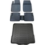 Rizline Fiat Doblo 2021 Model Siyah 3D Bagaj Havuzu + 3D Havuzlu Paspas