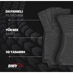 Rizline Fiat Doblo Panelvan (2 Parça) 2010-2015 3D Araca Özel Havuzlu Paspas Bmy - Siyah