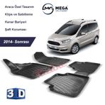 Rizline Ford Courier 2014 2019 Siyah 3D Havuzlu Paspas